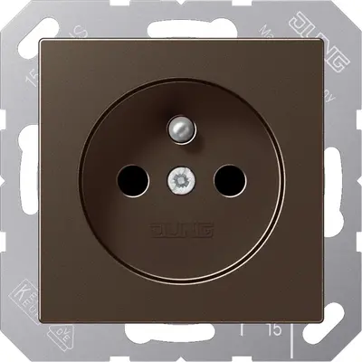 JUNG wandcontactdoos penaarde Safety+ A-range mokka (A 1520 FKI MO)