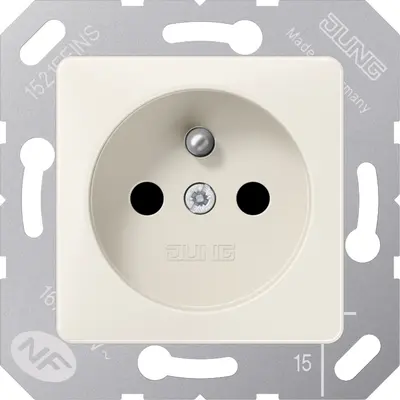 JUNG wandcontactdoos penaarde Safety+ 50 x 50 mm creme (5120 FBFKI)