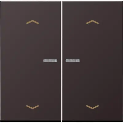 JUNG schakelwip 2-voudig met controlevenster en pijlsymbolen voor HOME draadloze schakelaar LS990 dark gelakt aluminium (AL 102 KO5P D)