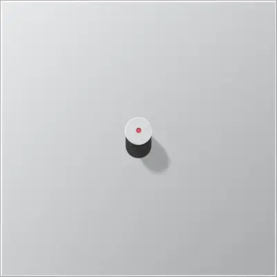 JUNG schakelwip met lens kegel LS1912 aluminium (AL 12-0 KO K 0)