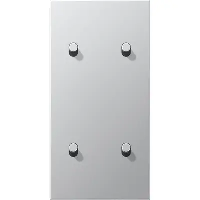 JUNG schakelwip cilinder voor 2 x dubbele schakelaar verticaal LS1912 aluminium (AL 12-25 R 0)