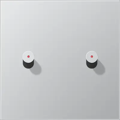 JUNG schakelwip 2-voudig met lens kegel LS1912 aluminium (AL 12-5 KO K 0)