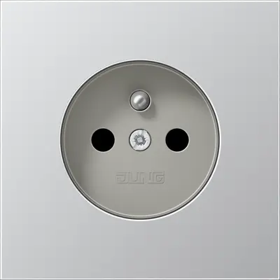 JUNG wandcontactdoos penaarde Safety+ LS990 aluminium (AL 1520 FKI)