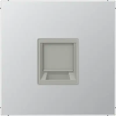 JUNG centraalplaat met draagring 1-voudig voor modulair jack LS990 aluminium (AL 1969-15 WE)