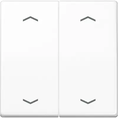 JUNG bedieningselement 2-voudig met pijlsymbolen voor KNX taster F10 AS500 alpine wit (AS 102 P WW)