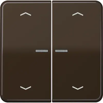 JUNG schakelwip 2-voudig met controlevenster en pijlsymbolen voor HOME draadloze schakelaar CD500 bruin (CD 102 KO5P BR)