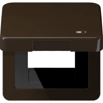 JUNG klapdeksel met USB-ladersymbool CD500 bruin (CD 590 KL USB BR)