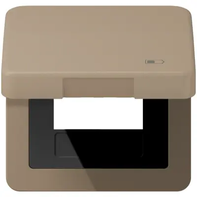 JUNG klapdeksel met USB-ladersymbool CD500 goud brons (CD 590 KL USB GB)