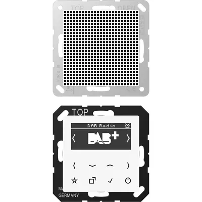 JUNG smart radio DAB+ set met 1 luidspreker A-range alpine wit (DAB A1 WW)