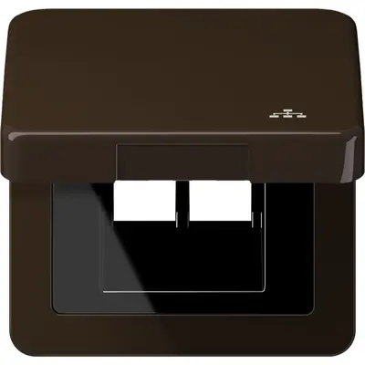 JUNG klapdeksel met LAN-symbool CD500 bruin (CD 590 KL LAN BR)