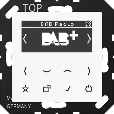 JUNG smart radio DAB+ zonder luidspreker A-range alpine wit (DAB A WW)