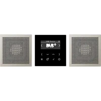 JUNG smart radio DAB+ set met 2 luidsprekers LS990 edelstaal (DAB ES2)