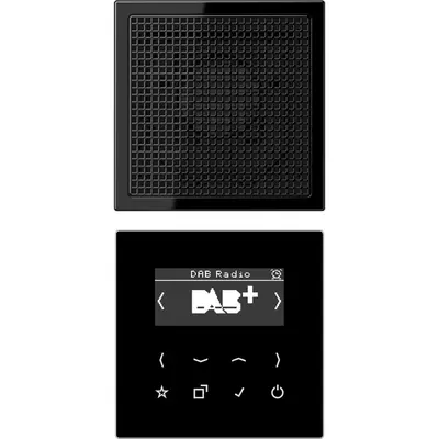 JUNG smart radio DAB+ set met 1 luidspreker LS990 zwart glans (DAB LS1 SW)