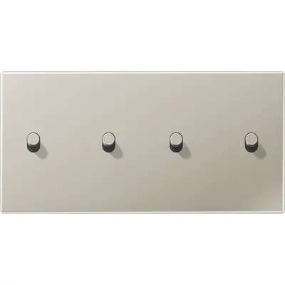 JUNG schakelwip cilinder voor 2 x dubbele schakelaar horizontaal LS1912 edelstaal (ES 12-250 R 1)