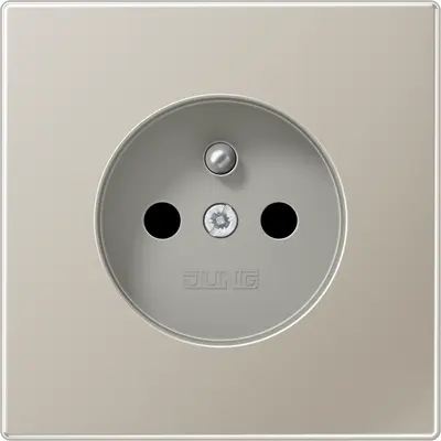 JUNG wandcontactdoos penaarde Safety+ LS990 edelstaal (ES 1520 FKI)