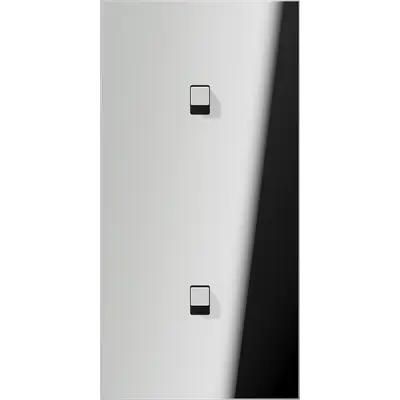 JUNG schakelwip kubus voor 2 x enkele schakelaar verticaal LS1912 glanzend chroom (GCR 12-20 E 22)