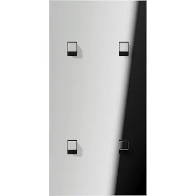 JUNG schakelwip kubus voor 2 x dubbele schakelaar verticaal LS1912 glanzend chroom (GCR 12-25 E 22)