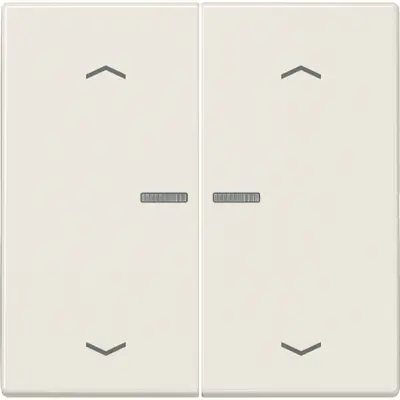 JUNG schakelwip 2-voudig met controlevenster en pijlsymbolen voor HOME draadloze schakelaar LS990 creme (LS 102 KO5P)
