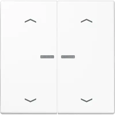 JUNG schakelwip 2-voudig met controlevenster en pijlsymbolen voor HOME draadloze schakelaar LS990 alpine wit (LS 102 KO5P WW)