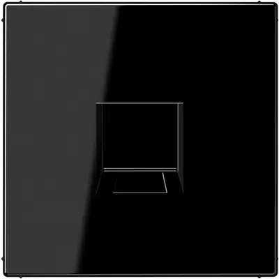 JUNG centraalplaat met draagring 1-voudig voor modulair jack LS990 zwart glans (LS 1969-15 WE SW)
