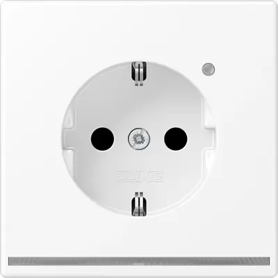 JUNG wandcontactdoos randaarde Safety+ met LED-orientatieverlichting LS990 sneeuwwit mat (LS 1520-O WWM LNW)