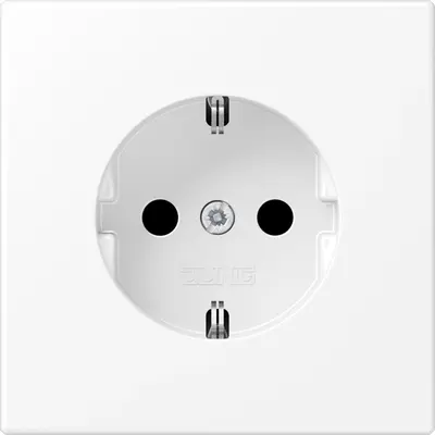 JUNG wandcontactdoos randaarde met klauwbevestiging LS990 sneeuwwit mat (LS 1520 WWM)