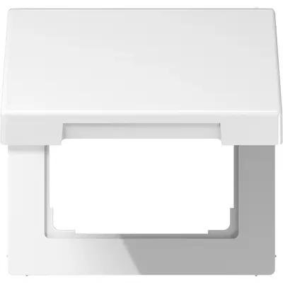 JUNG klapdeksel voor wandcontactdoos en centraaldelen van 50 x 50 mm LS990 alpine wit (LS 990 BFKL WW)