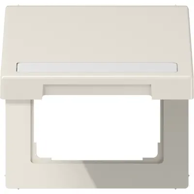 JUNG klapdeksel met tekstvenster voor wandcontactdoos en centraaldelen van 50 x 50 mm LS990 creme (LS 990 BFNAKL)