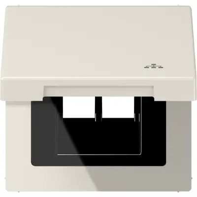 JUNG klapdeksel met LAN-symbool LS990 creme (LS 990 BFKL LAN)