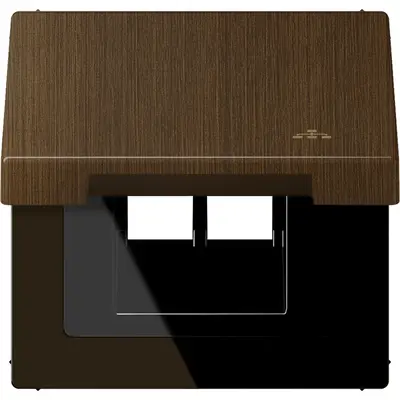JUNG klapdeksel met LAN-symbool LS990 messing antiek (ME 2990 KL LAN AT)