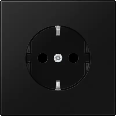 JUNG wandcontactdoos randaarde Safety+ LS990 grafietzwart mat (LS 1520 NKI SWM)