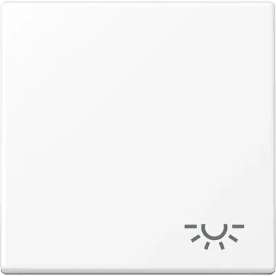 JUNG schakelwip met lichtsymbool A-range sneeuwwit mat (A 590 L WWM)