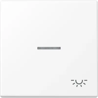 JUNG schakelwip met lichtsymbool en controlevenster LS990 sneeuwwit mat (LS 990 KO5 L WWM)