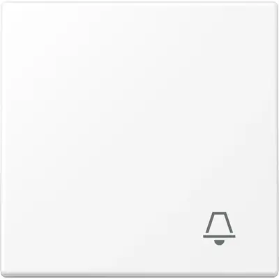 JUNG schakelwip met belsymbool LS990 sneeuwwit mat (LS 990 K WWM)