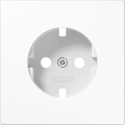 JUNG centraalplaat voor wandcontactdoos met randaarde LS990 alpine wit (LS 1520 PL WW)