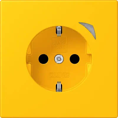 JUNG HOME wandcontactdoos randaarde Les Couleurs le jaune vif 263 (BT LC 1521 S 263)