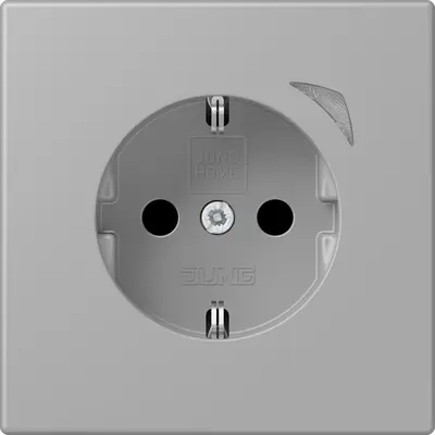 JUNG HOME wandcontactdoos randaarde Energy Les Couleurs gris moyen 204 (BT LC 1521 SE 204)