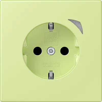 JUNG HOME wandcontactdoos randaarde Energy Les Couleurs vert jaune clair 222 (BT LC 1521 SE 222)