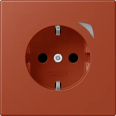 JUNG HOME wandcontactdoos randaarde Energy Les Couleurs l'ocre rouge 232 (BT LC 1521 SE 232)