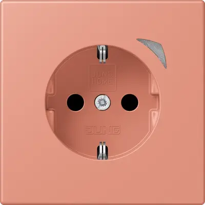 JUNG HOME wandcontactdoos randaarde Energy Les Couleurs l'ocre rouge moyen 233 (BT LC 1521 SE 233)
