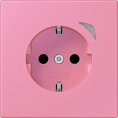 JUNG HOME wandcontactdoos randaarde Energy Les Couleurs rose vif 246 (BT LC 1521 SE 246)