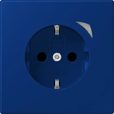 JUNG HOME wandcontactdoos randaarde Energy Les Couleurs bleu outremer fonce 261 (BT LC 1521 SE 261)