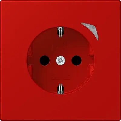 JUNG HOME wandcontactdoos randaarde Les Couleurs rouge vermillon 31 227 (BT LC 1521 S 227)