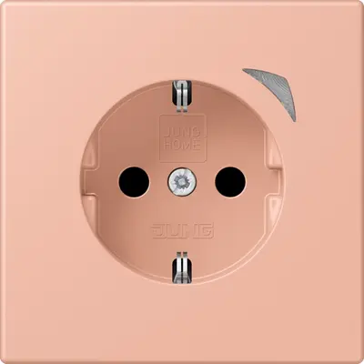JUNG HOME wandcontactdoos randaarde Les Couleurs rose clair 231 (BT LC 1521 S 231)