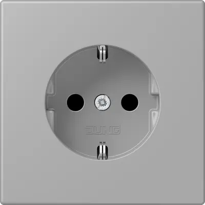 JUNG wandcontactdoos randaarde Safety+ Les Couleurs gris moyen 204 (LC 1520 KI 204)