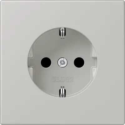 JUNG wandcontactdoos randaarde Safety+ Les Couleurs gris clair 31 205 (LC 1520 KI 205)