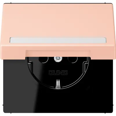 JUNG wandcontactdoos randaarde Safety+ klapdeksel Les Couleurs l'ocre rouge clair 234 (LC 1520 BFNAKL 234)