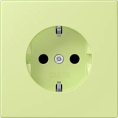 JUNG wandcontactdoos randaarde Safety+ Les Couleurs vert jaune clair 222 (LC 1520 KI 222)