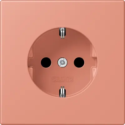 JUNG wandcontactdoos randaarde Safety+ Les Couleurs l'ocre rouge moyen 233 (LC 1520 KI 233)