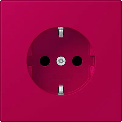 JUNG wandcontactdoos randaarde schroefklemmen Les Couleurs rouge rubia 230 (LC 1521 230)